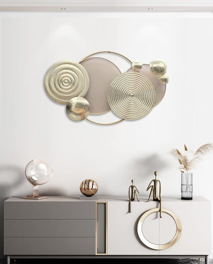 Kobolo Wandbild Wanddeko Metallbild 3D - GOLDEN - aus Metall in Gold