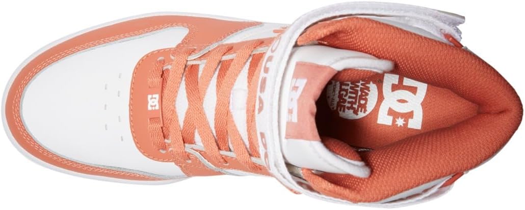 DC Shoes Herren Pensford Hi-High-top Leather Shoes for Men Sneaker, White Citrus