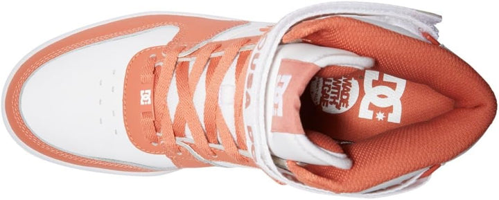 DC Shoes Herren Pensford Hi-High-top Leather Shoes for Men Sneaker, White Citrus