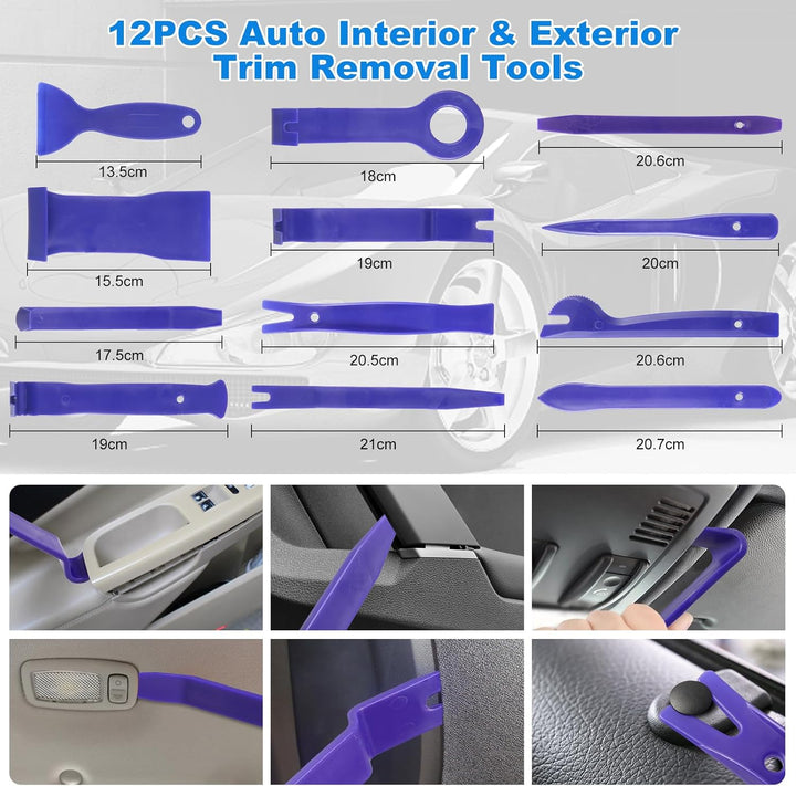 Uolor 342-tlg. Auto Demontage Werkzeuge Set, Verkleidungswerkzeug mit Befestigungsclips, Clip Entfer