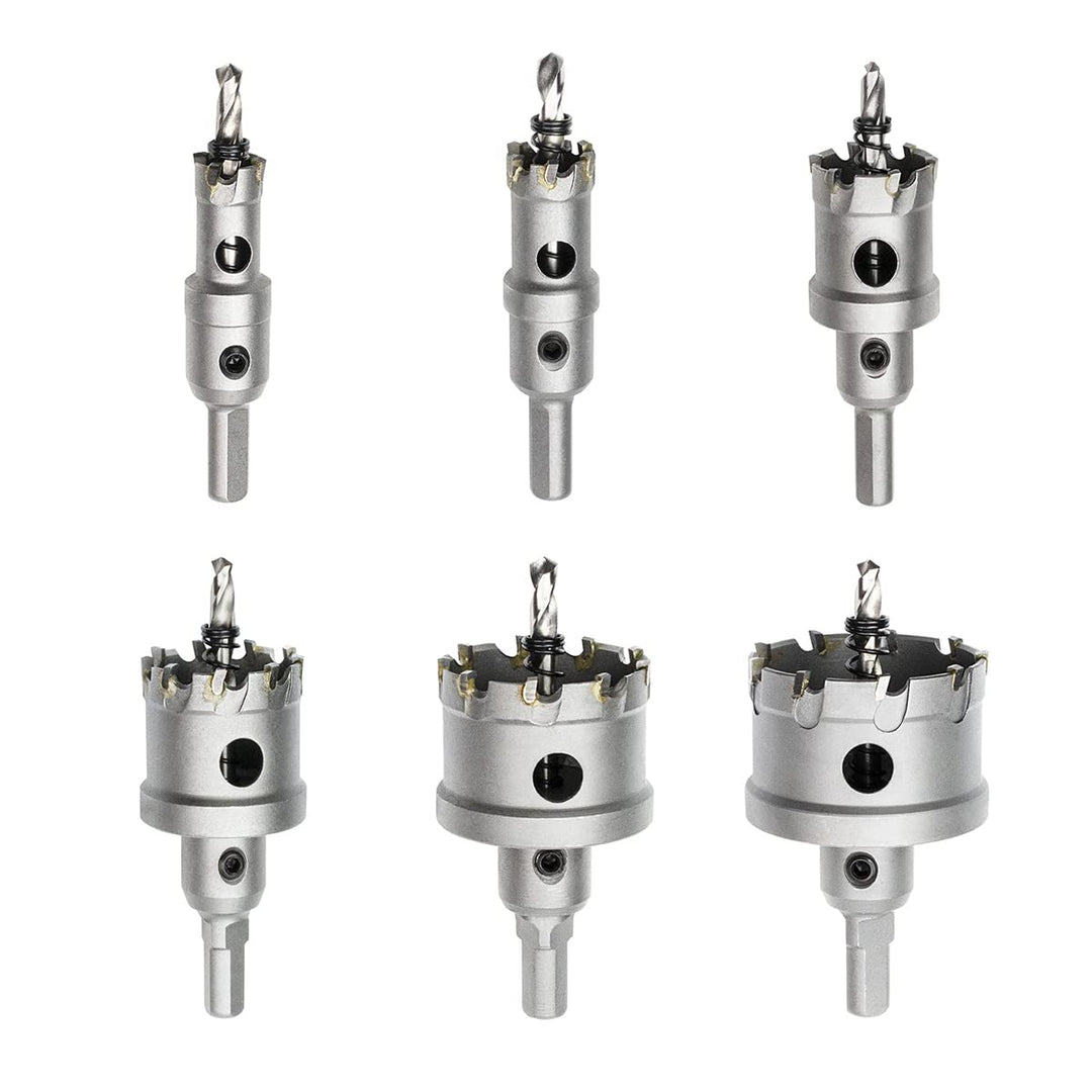 Meccion Lochsäge Hartmetall-Bohrer, Hochwertiger TCT Metall Lochsäge Bohrer für Edelstahl, Eisen, Le
