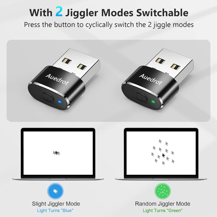 AUEDROT Mouse Jiggler Nicht Nachweisbar USB Mouse Mover mit Schaltertaste, Metall Maus Beweger Autom