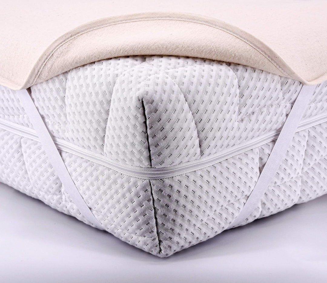 SETEX Kalmuck Matratzenschutz, 100 x 200 cm grosser Matratzenschoner, Eckgummis, 100 % Baumwolle, Cl