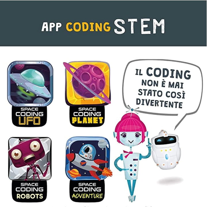 Lisciani Giochi-Mio Tab 10" STEM Coding XL 2021, mehrfarbig, 89055