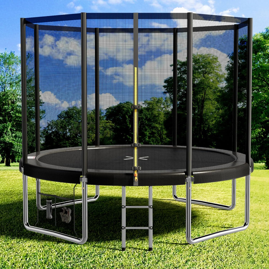 Devoko Trampolin Outdoor Ø 183/228/305/366/427 cm, GS-Zertifikat Indoor Trampolin Kinder Gartentramp