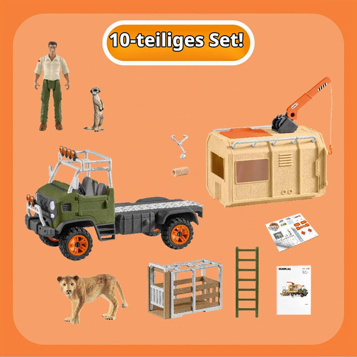 SCHLEICH 42475 Grosser Truck Tierrettung, für Kinder ab 3 Jahren, Wild Life - Spielset Standardverpa