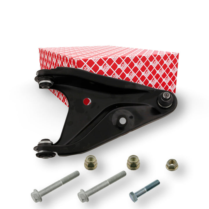 febi bilstein 40254 Querlenker mit Anbaumaterial, Lager und Gelenk, 1 Stück Vorderachse rechts, Vord