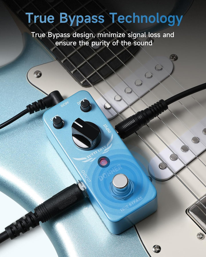 Donner Chorus Pedal, Tutti Love Analoges Chorus Gitarrenpedal für E-Gitarre und Bass True Bypass, ch