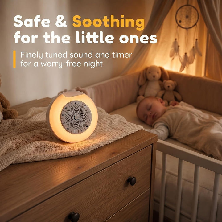 Numsy Mini White Noise Machine mit Nachtlicht - Einschlafhilfe Baby