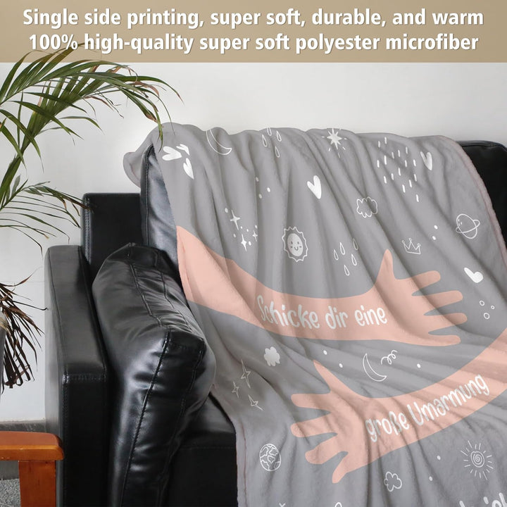 Craftique Gute Besserung Geschenke für Frauen Männer, Grosse Umarmung Kuscheldecke, Aufmunterung Ges