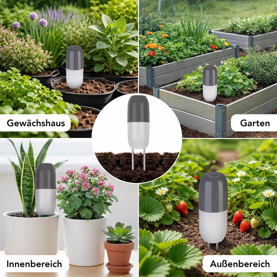 Royal Gardineer Smart Home Bewässerungen: 4er-Set WLAN-Bewässerungscomputer mit Bodensensor (Bewässe
