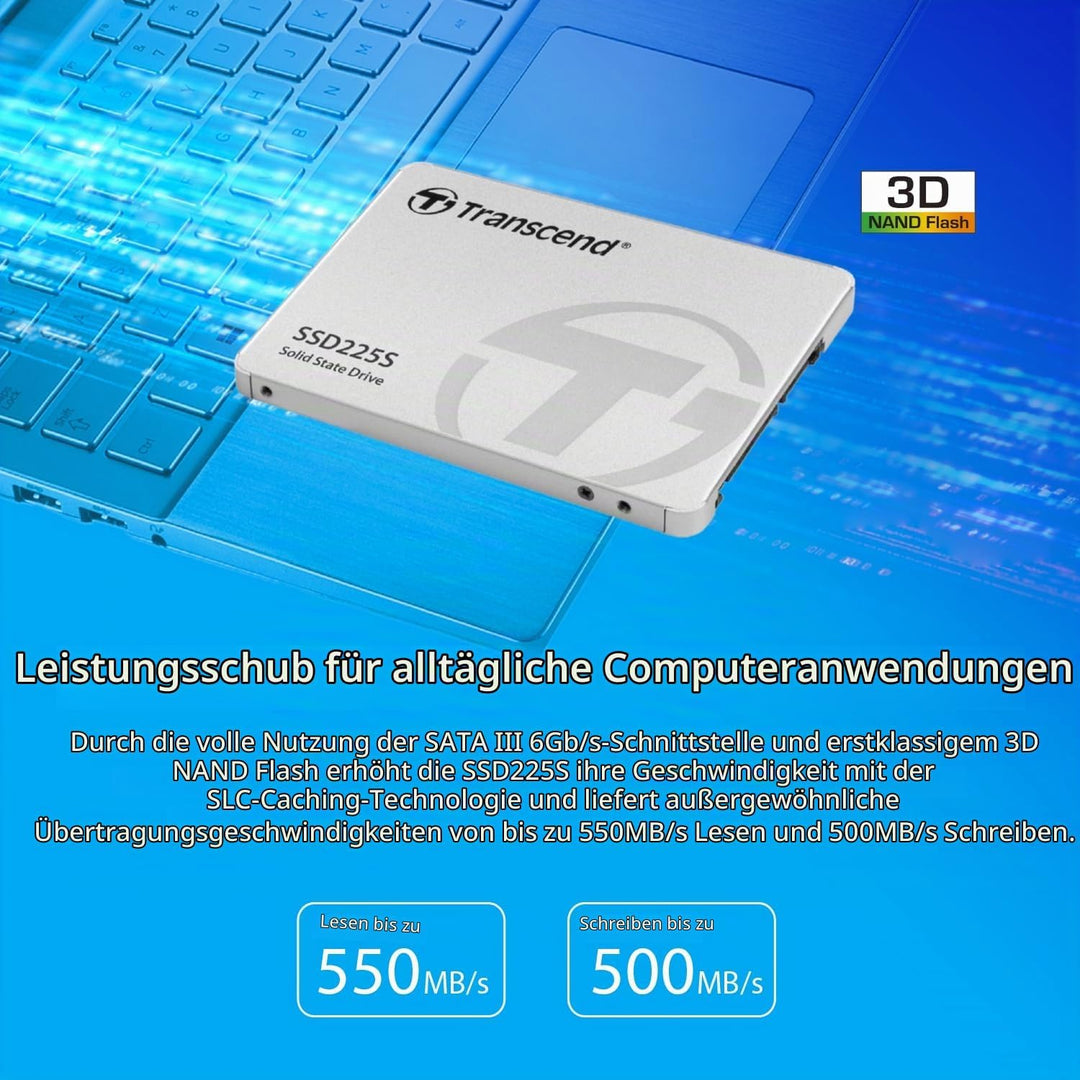 Transcend SSD225S 2.5" 1000 GB Serial ATA III 3D NAND, TS1TSSD225S