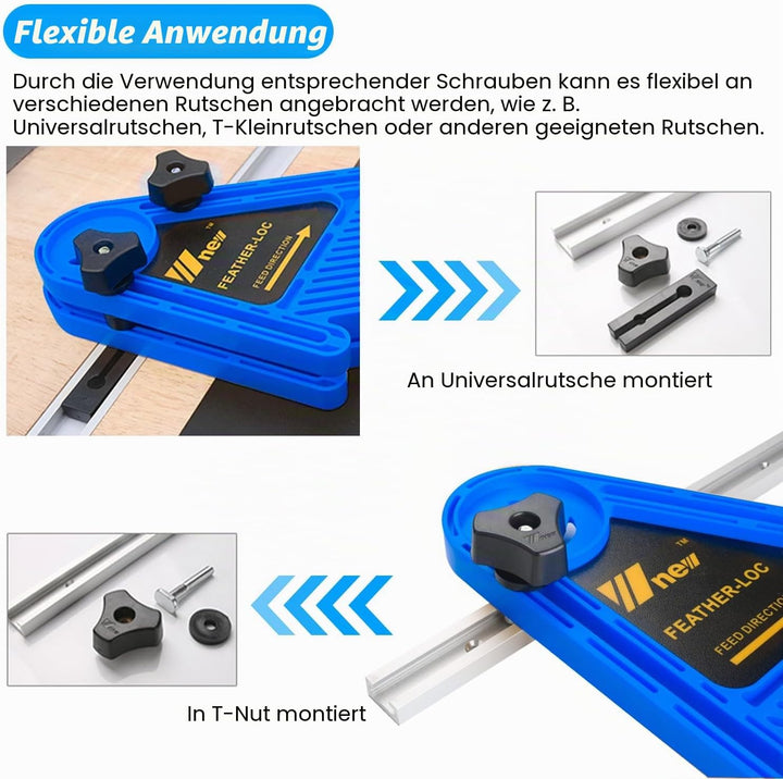 Doppel Featherboard Set, Feder Board, Holzbearbeitung Sicherheit Doppel Federbrettern, für Frästisch