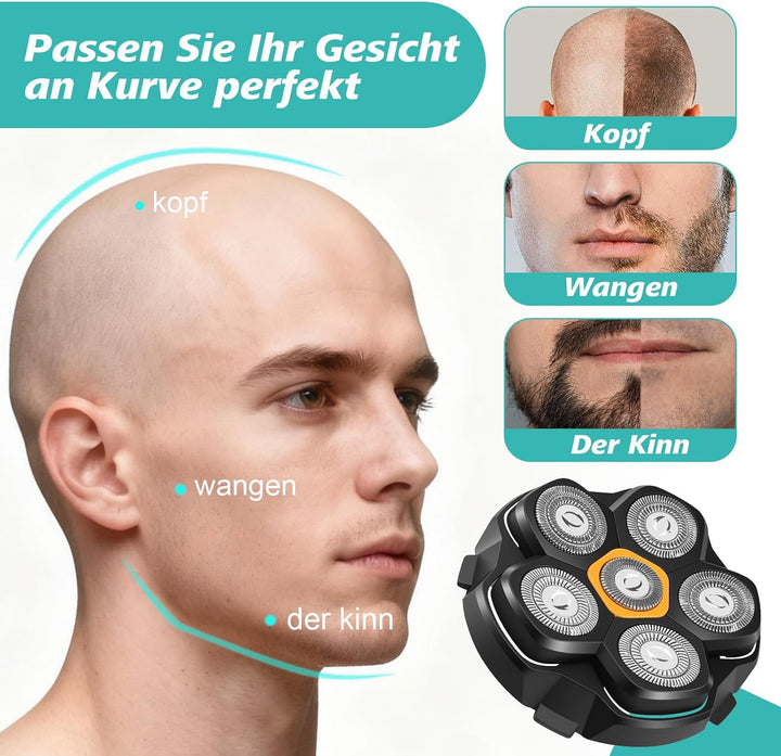 Magnetische 6 Blade Head Shaver Ersatzköpfe für DOAO JoyKoi Solimpia Singphere AEXIRI Head Shaver, I