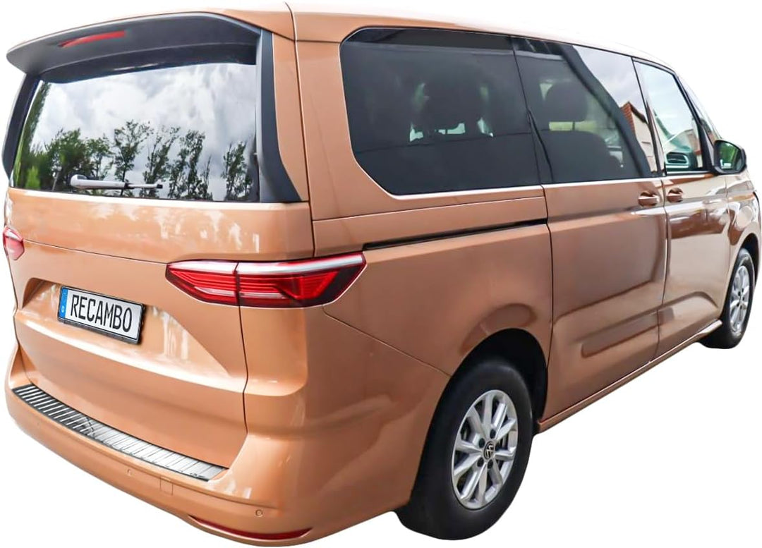RECAMBO Ladekantenschutz Edelstahl Hochglanz poliert, Chrom Look - kompatibel für VW T7 - Typ ST - B