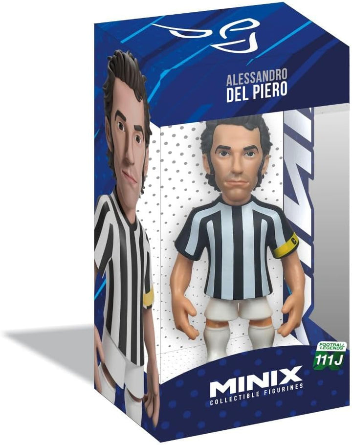 MINIX - Fussballlegenden #111J - Juventus - Del Piero - Sammlerfigur 12 cm Schwarz, Schwarz