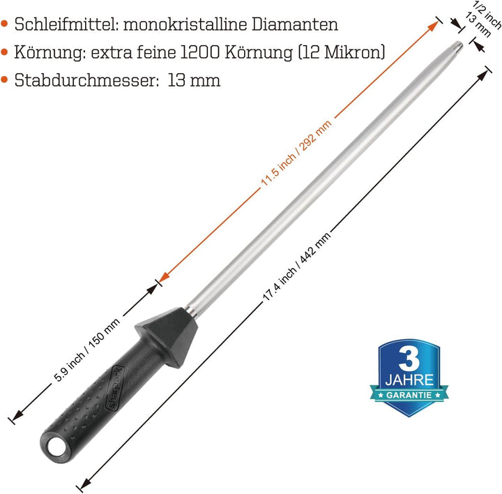 Sharpeak (eine marke von SHARPAL) 110R Gesamtlänge 45 cm/Stangen 30 cm Monokristalliner Diamant-Wetz