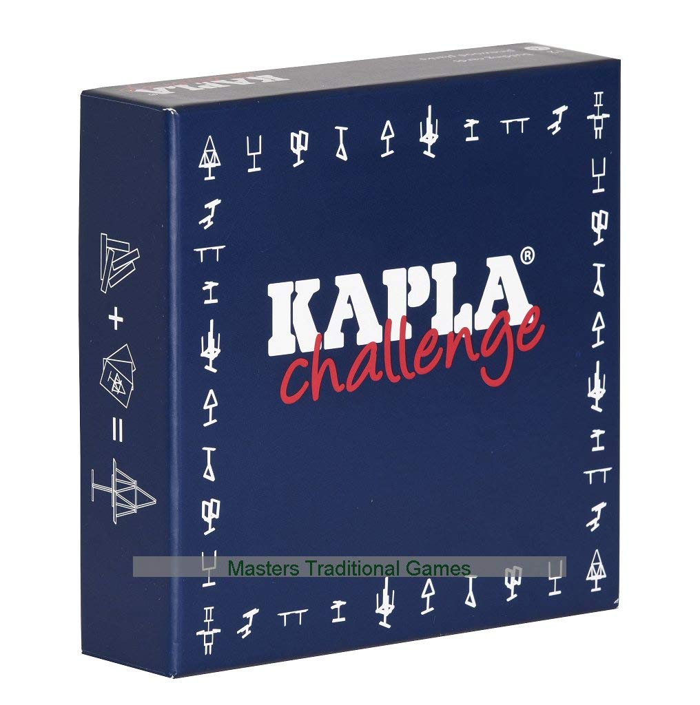 Kapla 8027 Holzplättchen Challenge 16-Teilig mit 12 Spielkarten, 4 Jahre to 12 Jahre, französische A