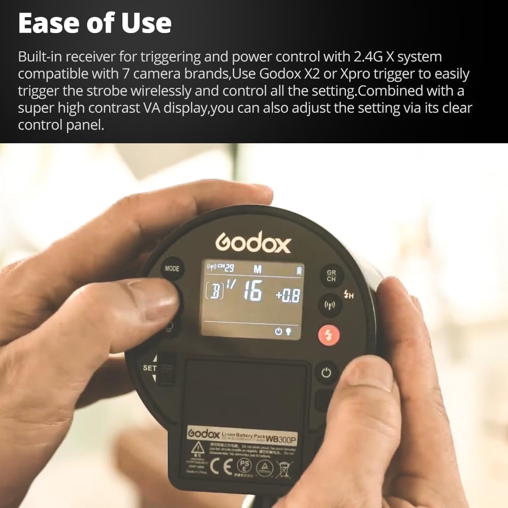 Godox AD300Pro AD300 Pro Outdoor Kamera Blitzlicht Vedio Light 300Ws TTL 2.4G 1/8000 HSS mit 2600mAh