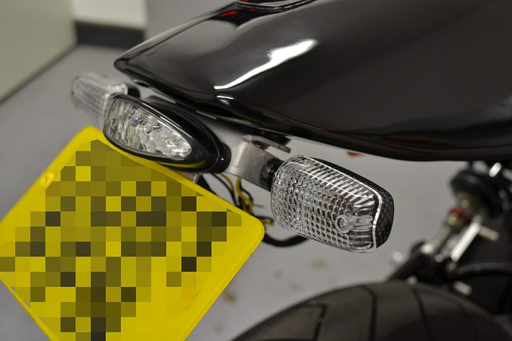Motorrad-Trike-Blinker Carbon-Optik mit getöntem Glas (1 Paar) 21-W-Glühlampe