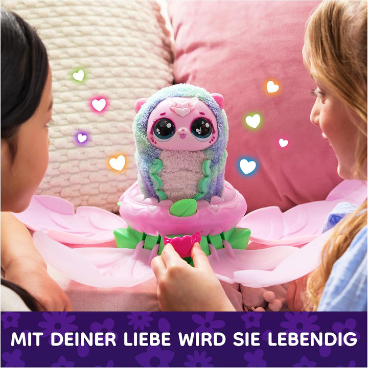 Hatchimals Bloomables Kittyfly, Interaktives Spielzeug mit Überraschung, doppelter Verwandlung und ü