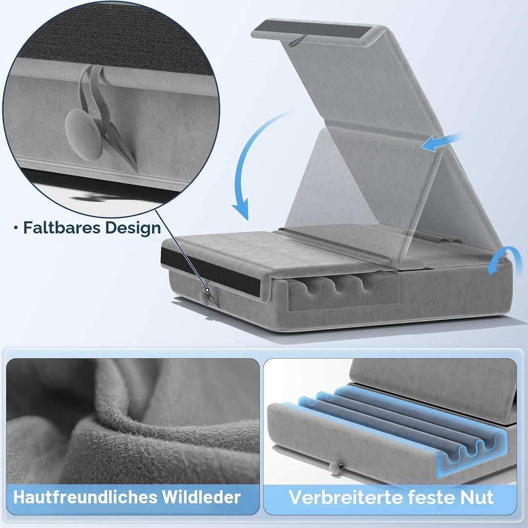 KDD Tablet Halter Kissen, Faltbarer iPad Ständer für Schoss Bett Schreibtisch - Tablet Weicher Kisse
