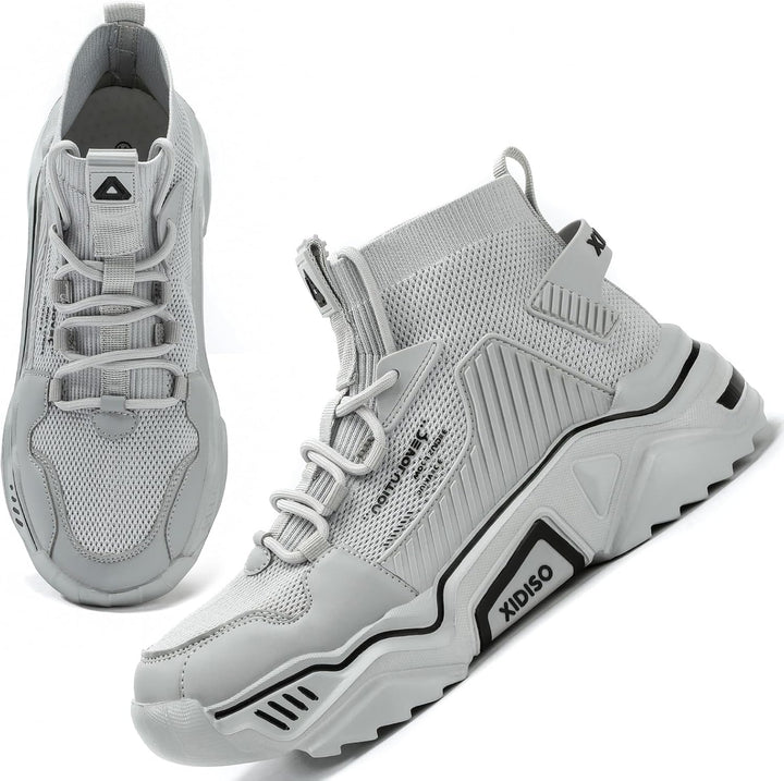 FUSHITON Herren Sportschuhe Turnschuhe Gym Leicht Hohe Schuhe Outdoor Fitnessschuhe Freizeitschuhe S