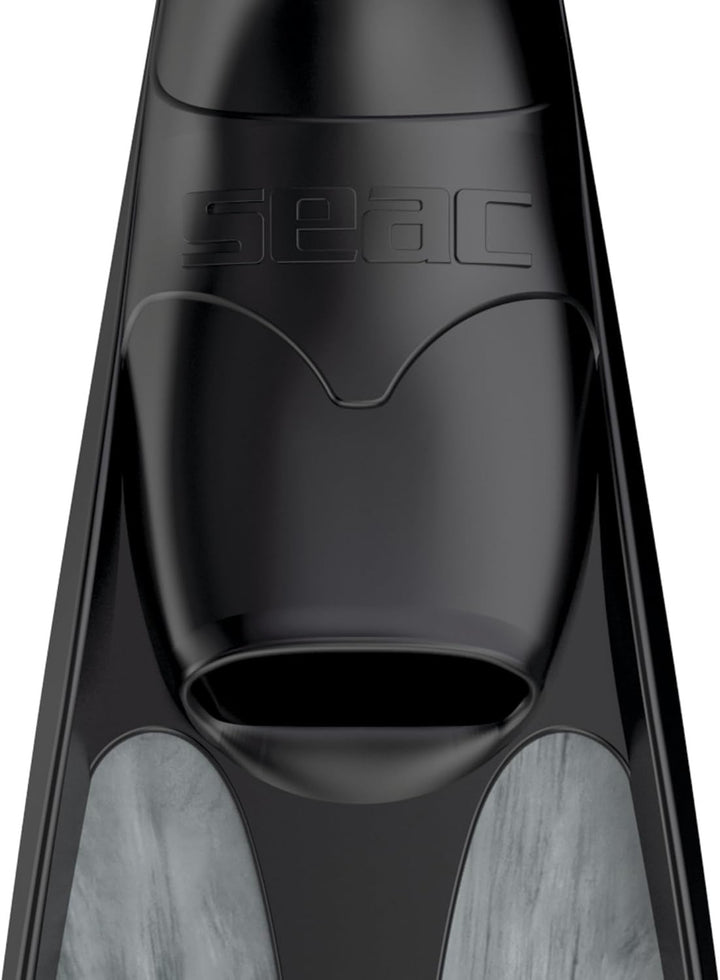 Seac Unisex-Adult Shout Lange Fussteilflossen für die Unterwasserjagd und zum Freitauchen Grau 36/38