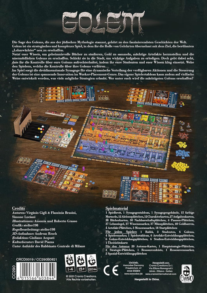 Cranio Creations, Golem, Expertenspiel, Brettspiel, 1-4 Spieler, Ab 13+ Jahren, 120+ Minuten, Deutsc