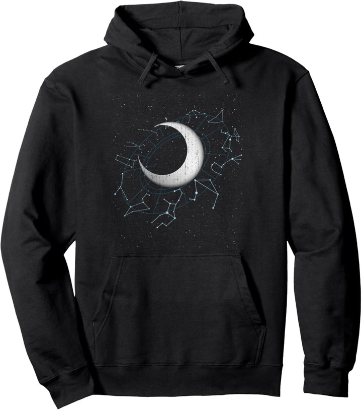 Sternenkonstellation Mond Weltraum Galaxie Astronomie Pullover Hoodie