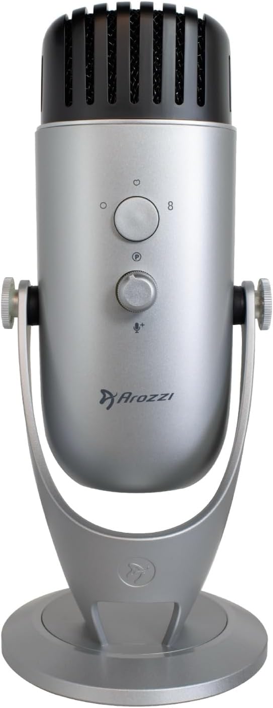 Arozzi Colonna Professional USB Condenser Microphone for PC, Mac, Gaming, Recording, Streaming, Podc