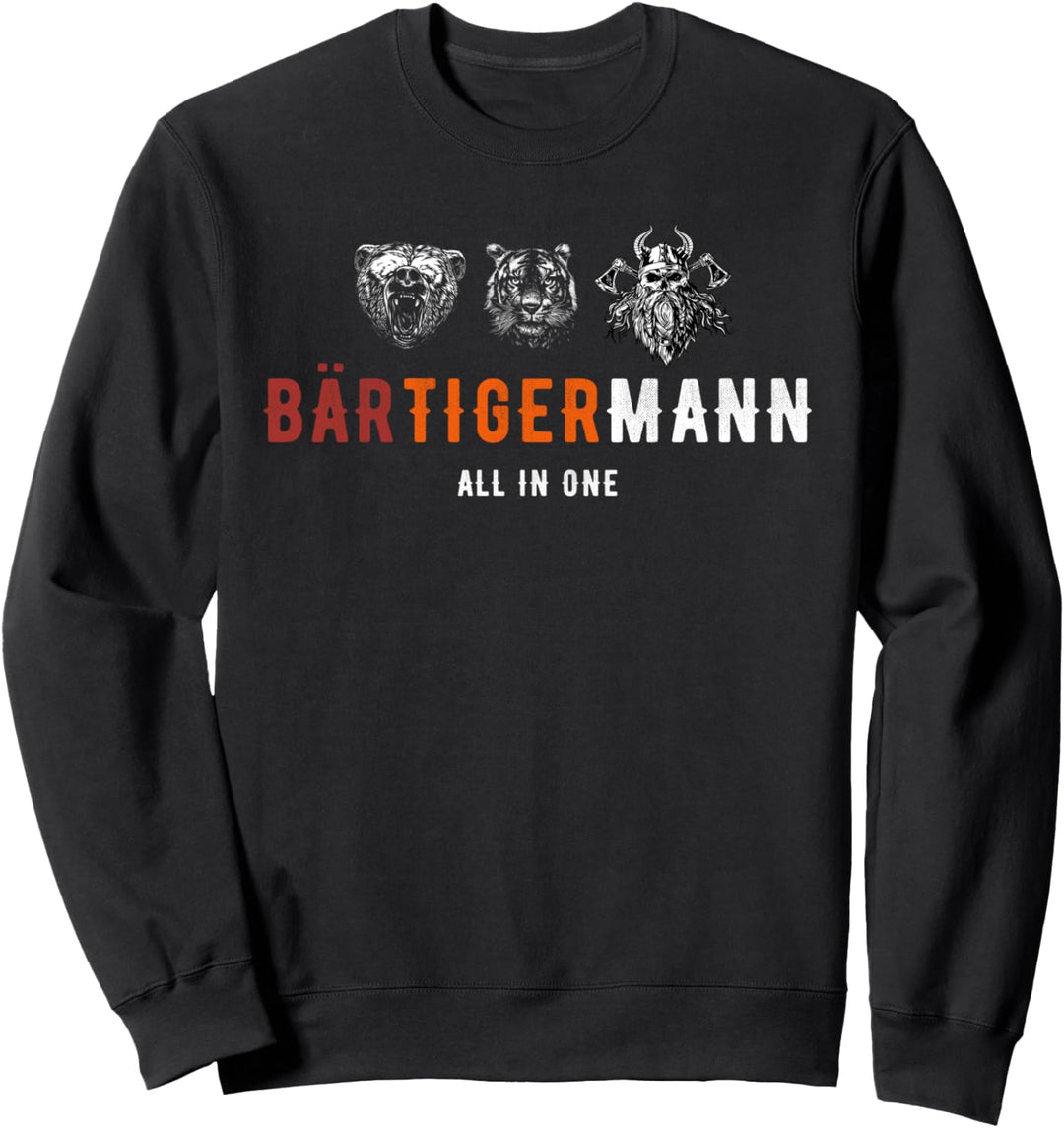 Bärtigermann Bär Tiger Vikings Mann Alles In Einem Wikinger Sweatshirt