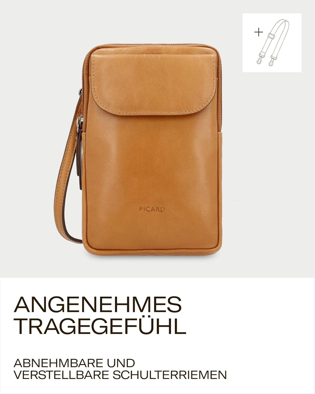 Picard Damen Handytasche NOEL aus Echtleder Mittel | mit Reissverschluss | Handytasche | Alltag, Aus