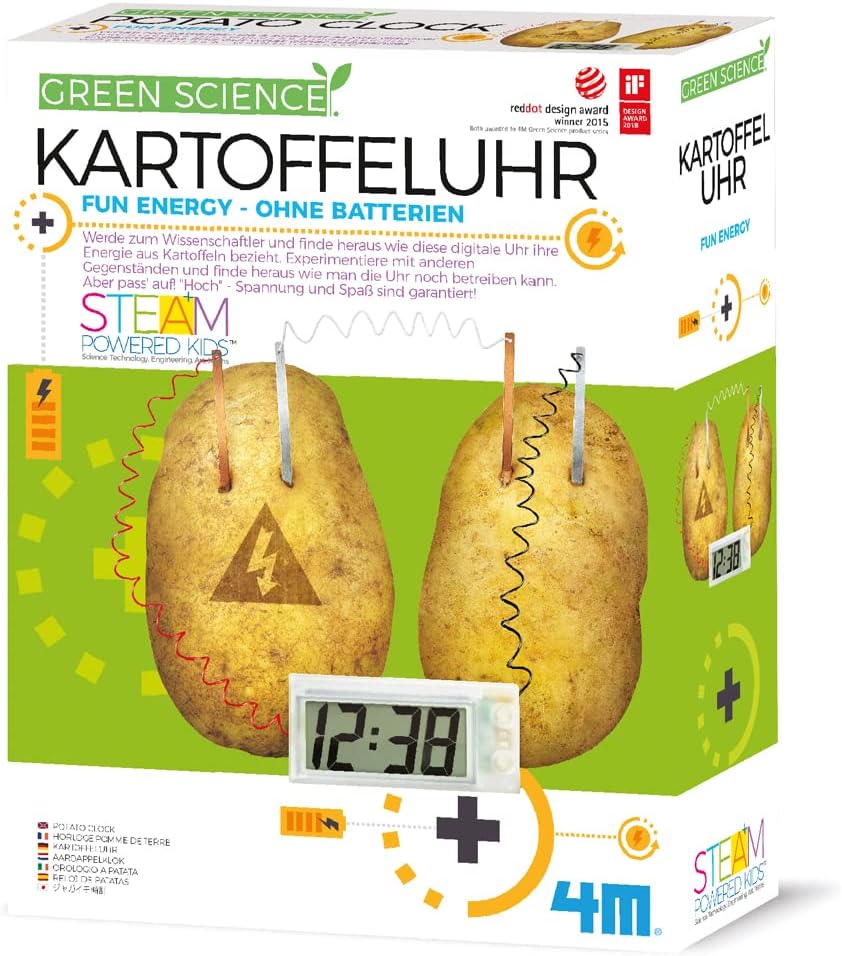 4M 68629 HCM Kinzel Lernspielzeug, Eine Digitale Uhr bezieht ihre Energie nur aus Kar