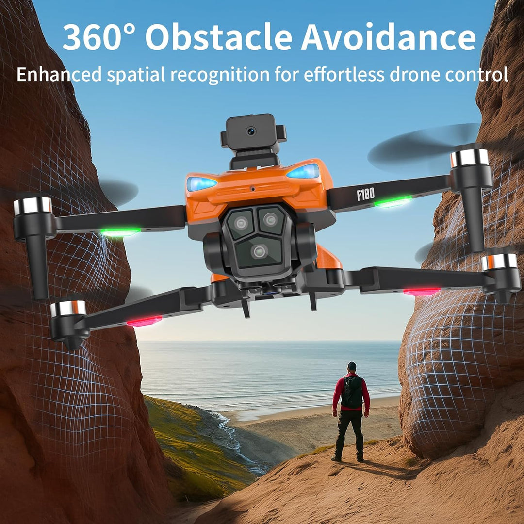 GPS Drohne mit 4K-Kamera, Automatischer Hindernisvermeidung, 90° verstellbarem Objektiv, Flugwegsteu