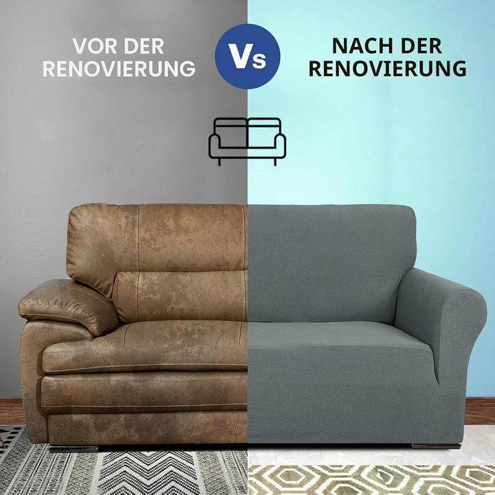 MAXIJIN Creative Jacquard Couchbezüge für 2-Sitzer, Super Stretch rutschfeste Liebessitz Sofabezug f