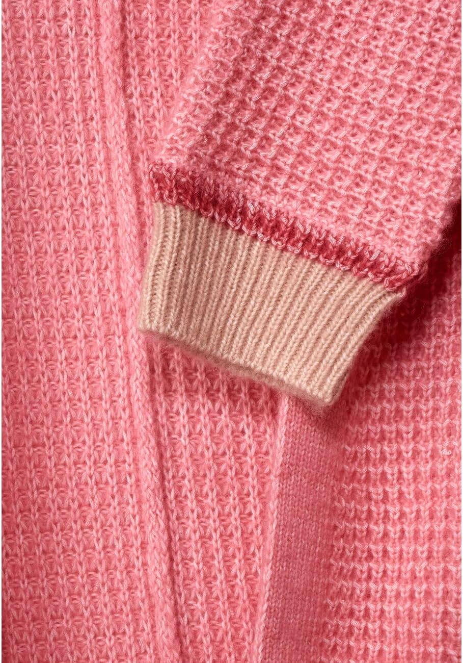 Street One Damen Offene Strickjacke 42 Winter Rose Melange, 42 Winter Rose Melange