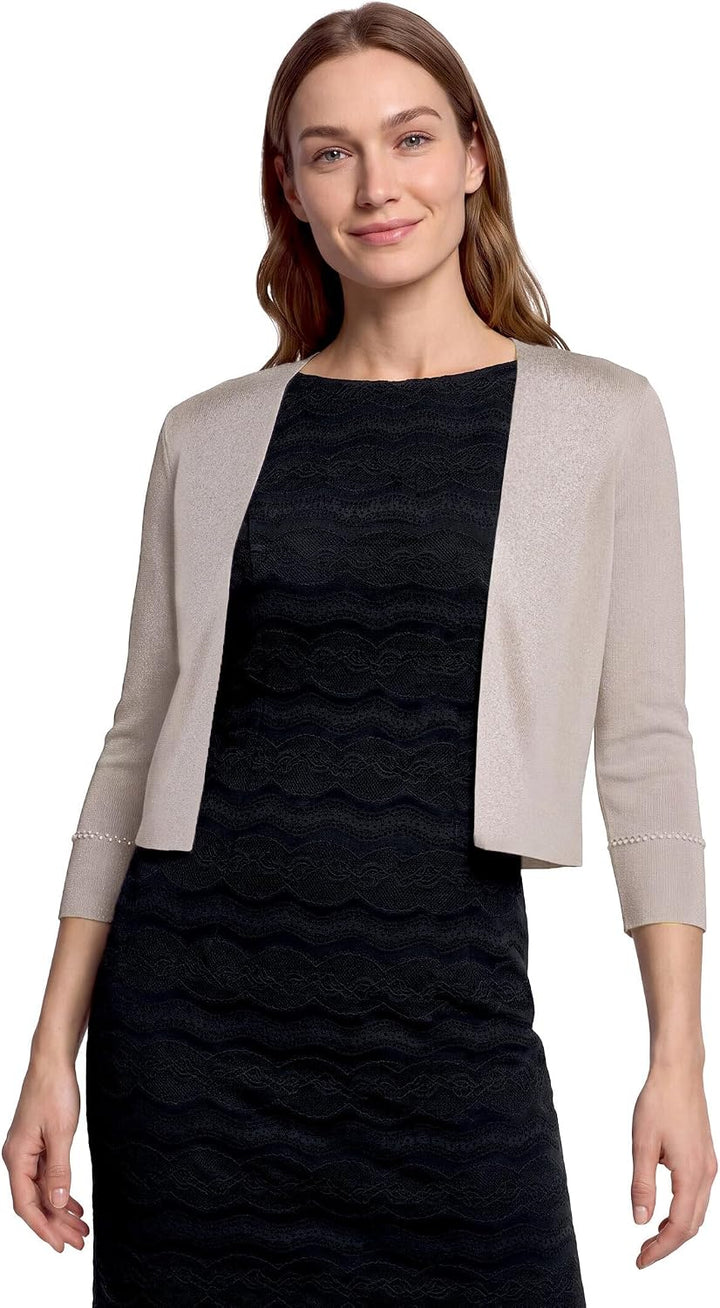 Vera Mont Damen Strickbolero ohne Verschluss XS Grau, XS Grau