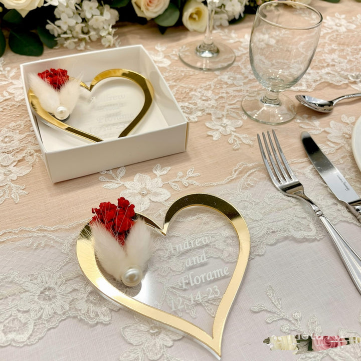 gastgeschenke Hochzeit personalisiert. 40 Stück, Gold Silber Acryl Hochzeit gastgeschenke für die gä