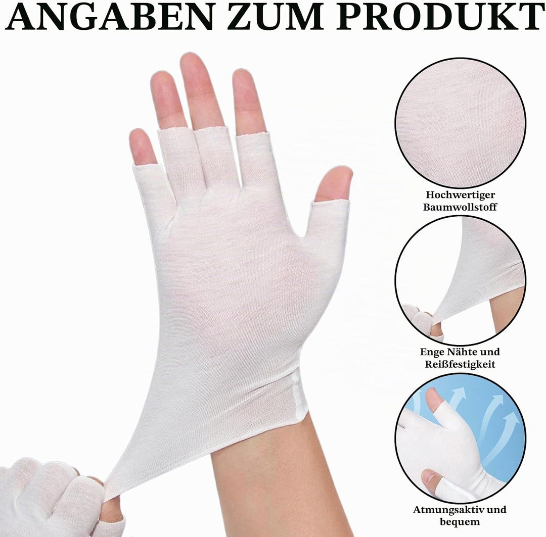 9 Paar Baumwollhandschuhe Fingerlos Fingerlose Baumwollhandschuhe Baumwollhandschuhe Ohne Finger Bau