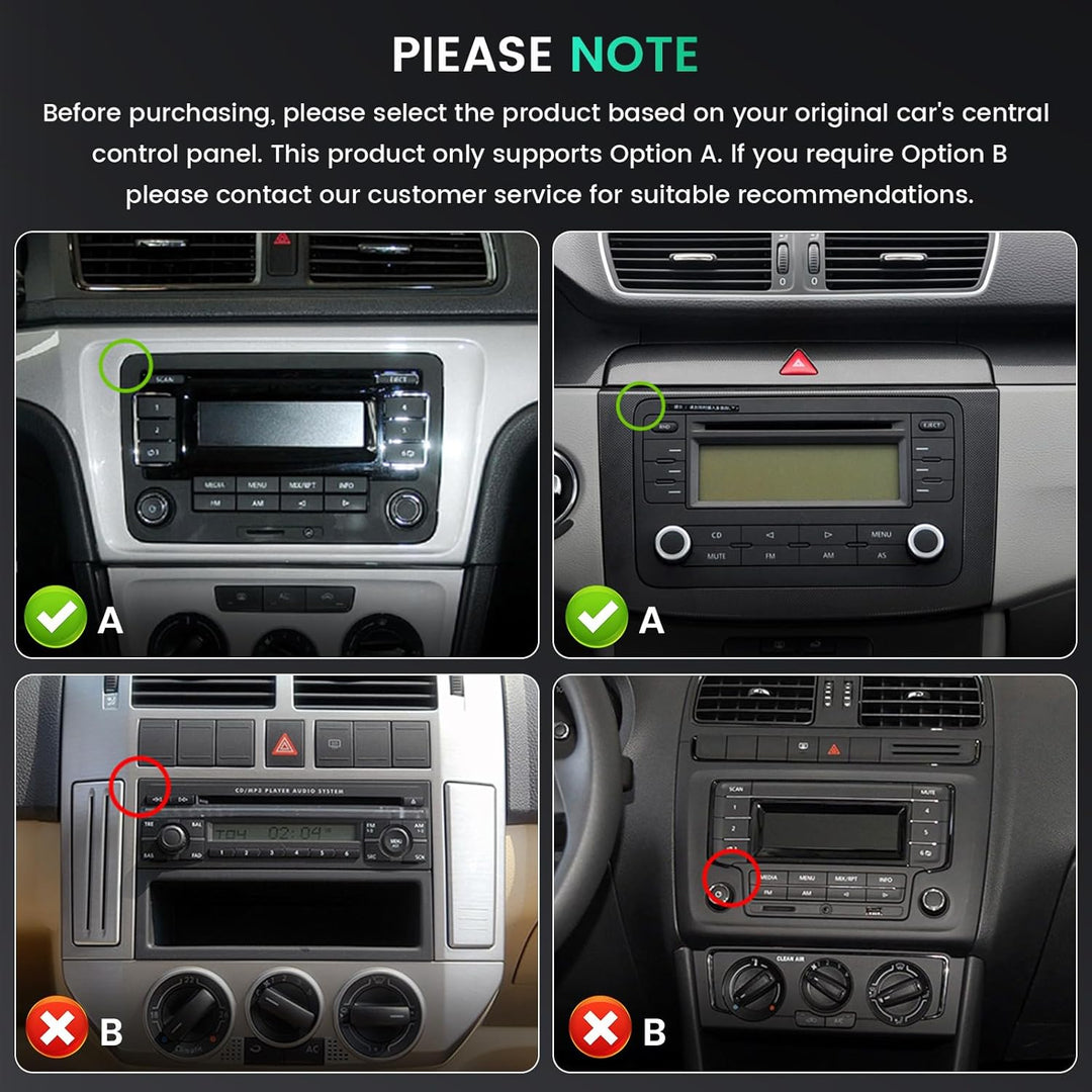 Hikity 8 Core/6+128G Android 15 Autoradio für VW Golf 5 6 Tiguan Caddy Polo Touran mit Wireless CarP