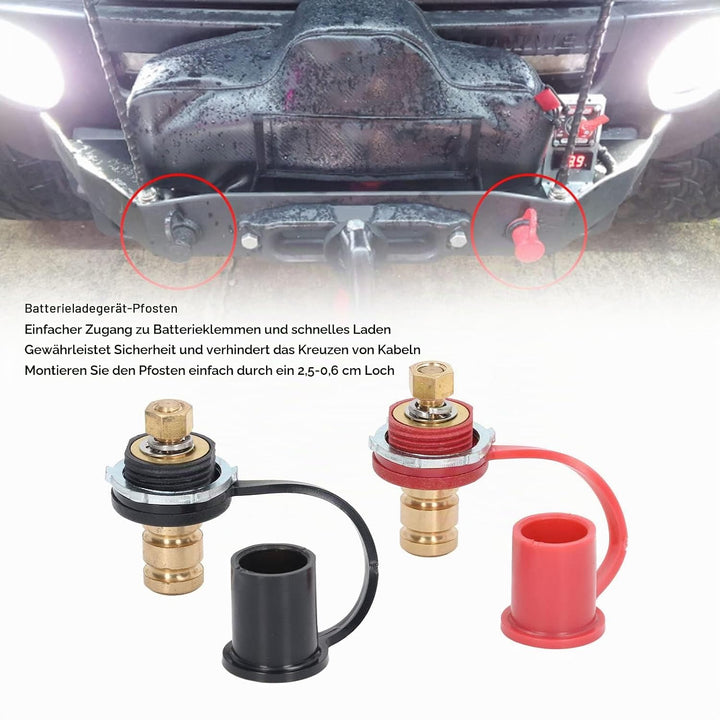 Batteriepole Adapter 250A Batterieklemmen Ladesäulen Kit für Auto Wohnmobile Boote