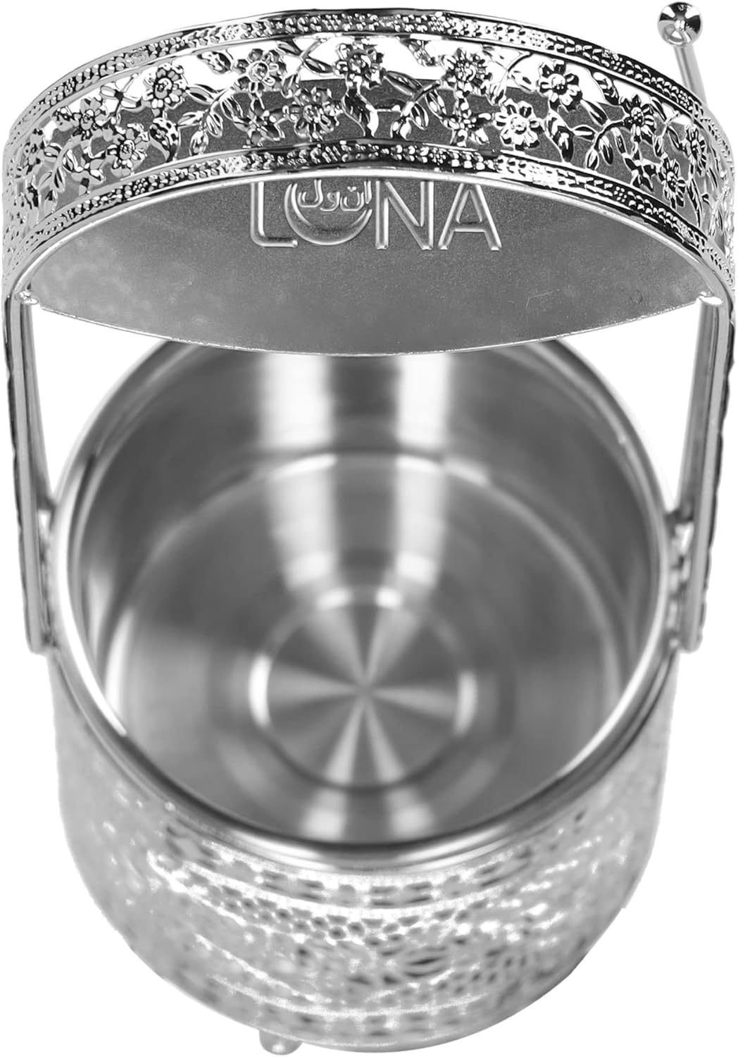 Luna Orientalischer Edelstahl Kohlekorb Gross, Kohlekorb Grill, Kohlekörbe, Kohlebehälter, Holzkohle