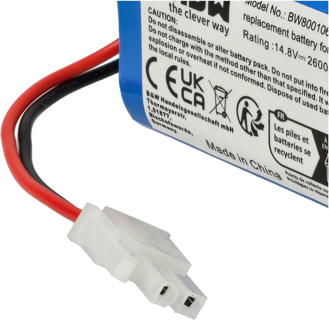 vhbw Akku kompatibel mit Silvercrest SSRA1 Home Cleaner Heimroboter (2600 mAh, 14,8 V, Li-Ion)