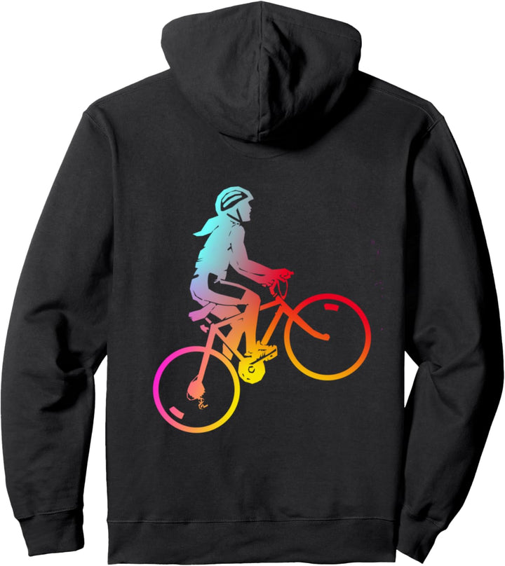 Cyclist Shirt Colorful Cycling Fans Graphic Pullover Hoodie