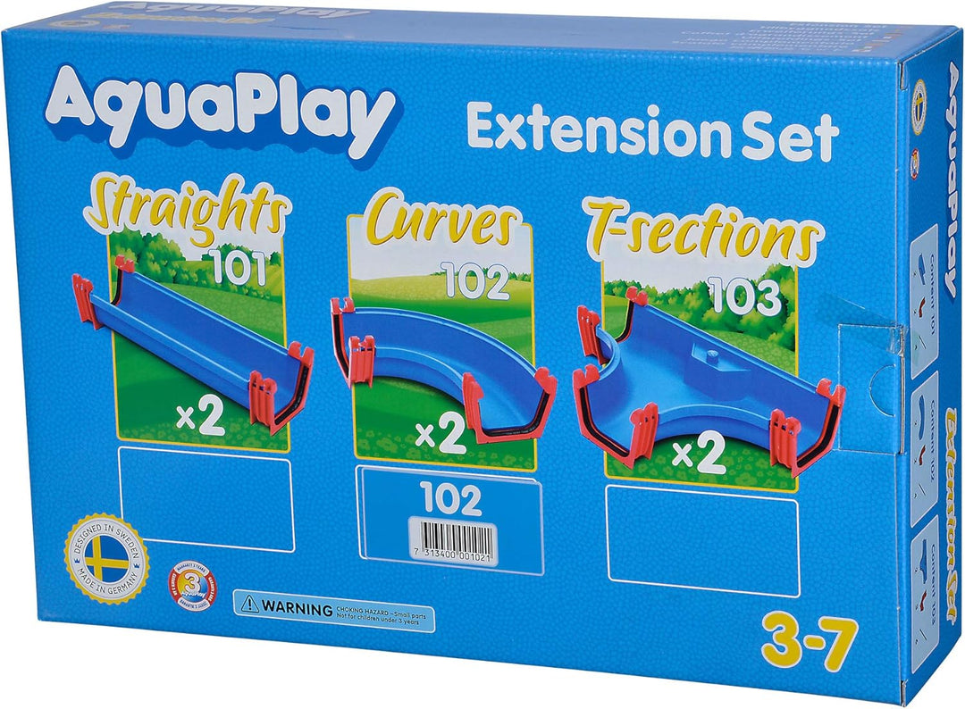 AquaPlay 102 - Kurve 2x - Erweiterungsset für AquaPlay Wasserbahnen, 2 x Kurvenelement, 2 x Verbindu