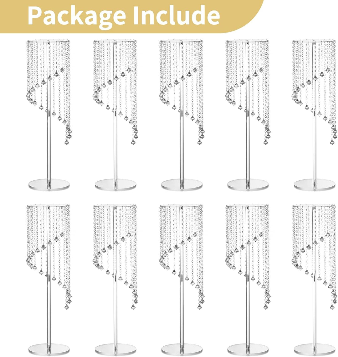 Nuptio Acryl Vasen Hochzeit Mittelstücke - 10 Stück 80cm Hoch Klare Geometrische Blume Vase Stehen f