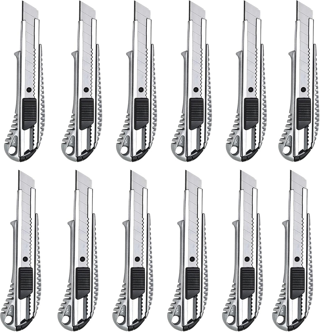 12x Profi Alu Cuttermesser | SBS® Professional | Cuttermesser Aluminium 18mm | Teppichmesser