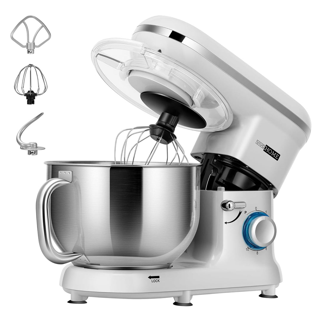 VIVOHOME Standmixer Küchenmaschine 5,7L Knetmaschine 1500W Küchenmaschinen mit 10 Geschwindigkeiten