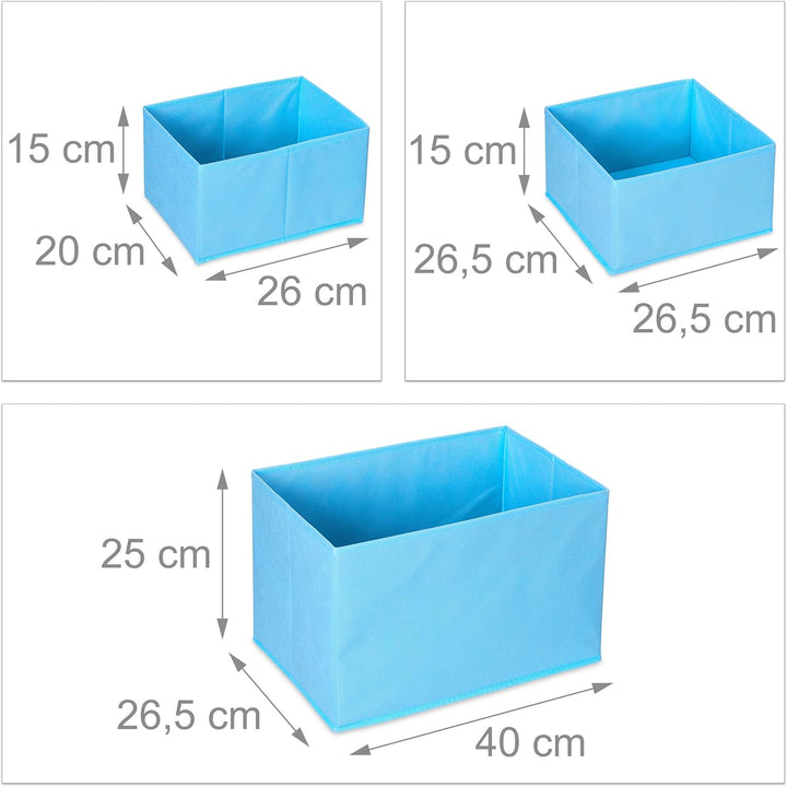 Relaxdays Kinderregal mit 9 Stoffboxen, Lagerfeuer Kindermotiv, Spielzeugregal Organizer HBT 66 x 82